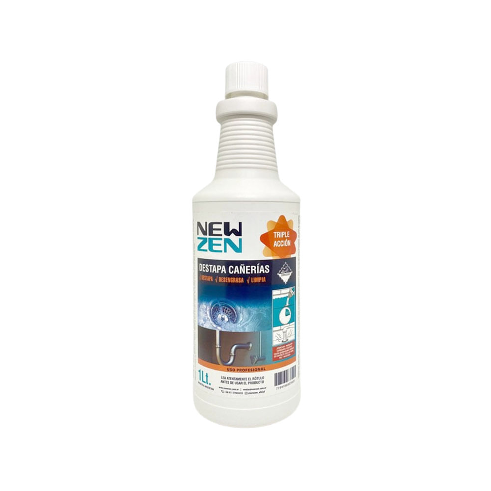 Destapa Cañerías Triple Acción 1 Lt New Zen