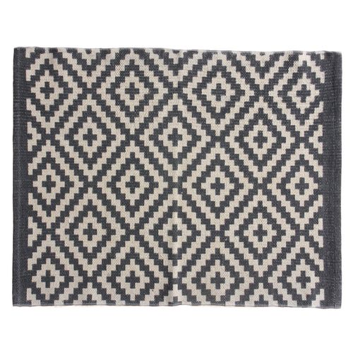 Alfombra Algodón Gris 60X90 Cm África Cotidiana