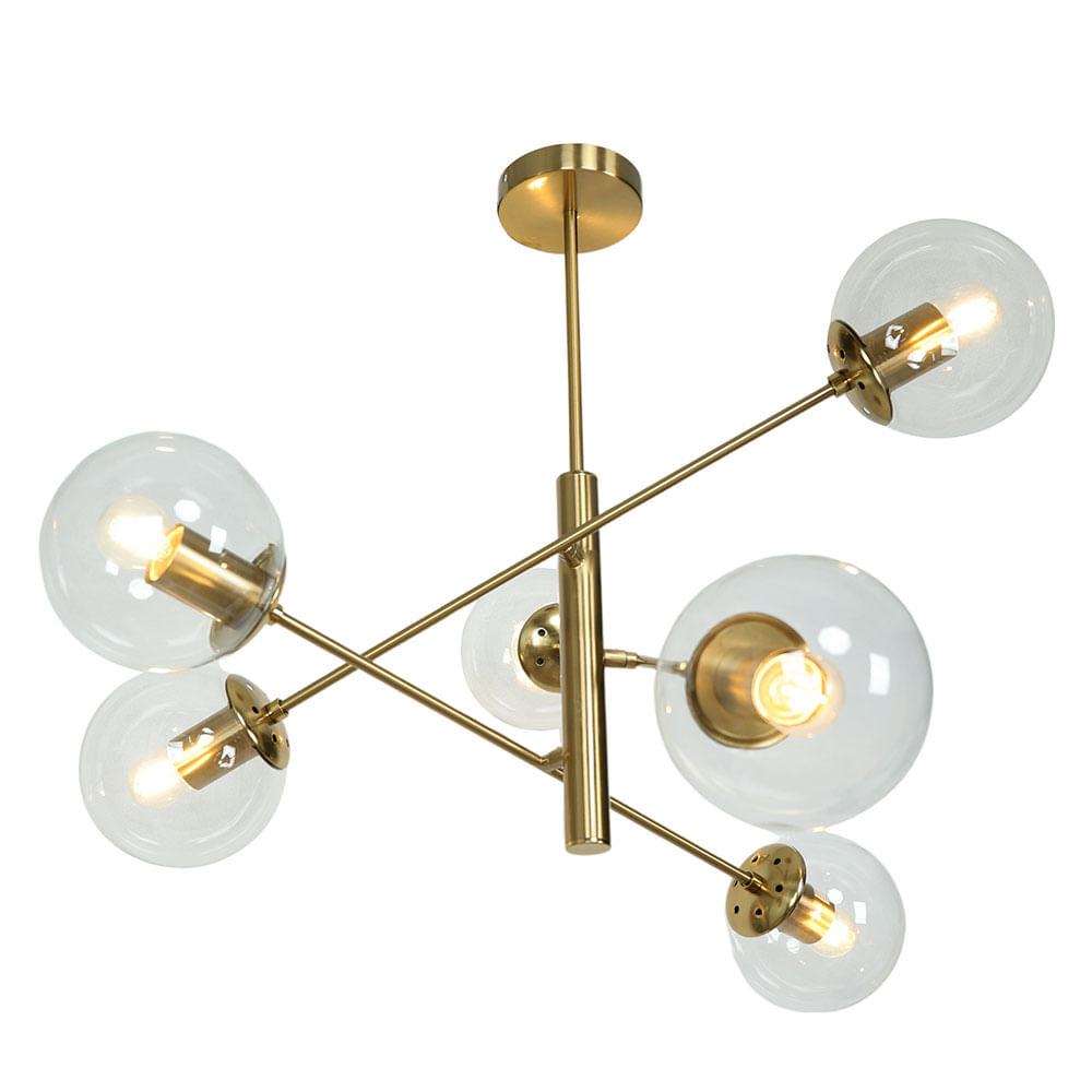 Colgante 6 Luces E27 Dorado Acrux M+Design