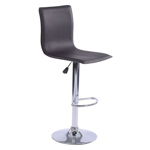 Silla para Bar 92-112x39.5x50 Cm Metal/PU Gris Maca M+Design