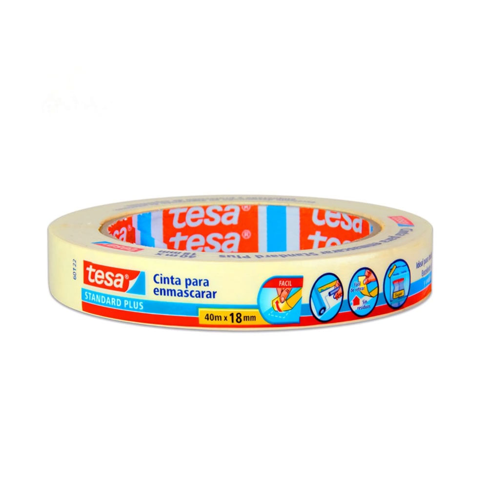 Cinta de Enmascarar 18 Mm X 40 Mts Tesa