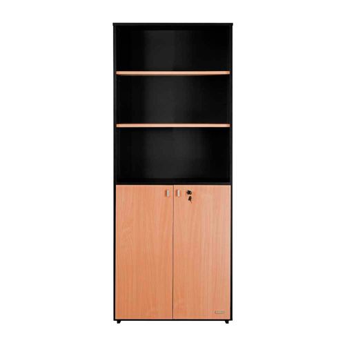 Biblioteca de Puertas Bajas Y 4 Estantes Platinum
