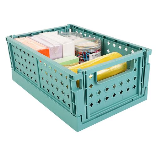 canasto org pleg con tapa 3lt menta
