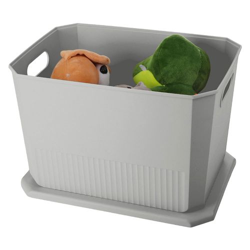 caja organizadora octogonal 23lt gris