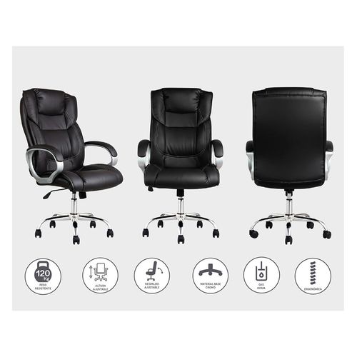 Silla de escritorio 6646 negro 113x67x75 cm M+Design