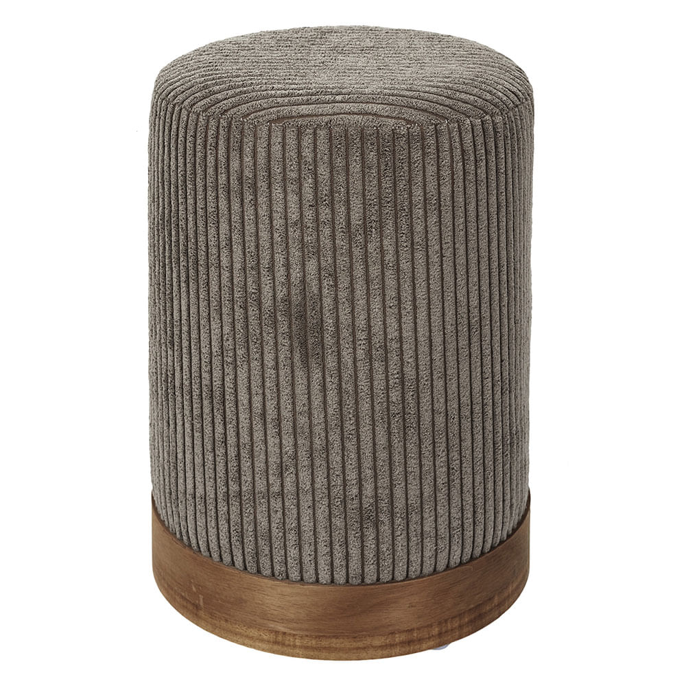 Puff 40x30 Cm Poliéster Gris Scott Cotele M+Design