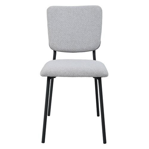 Silla 80x43x52 Cm Tela/Metal Gris Dila M+Design