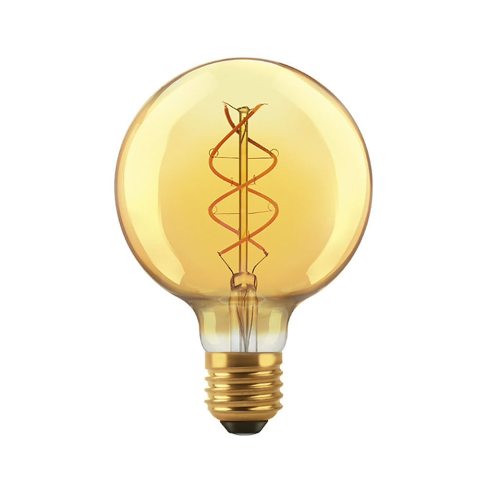 Led Filamento Ámbar E27 5 W Globo Golden Macroled