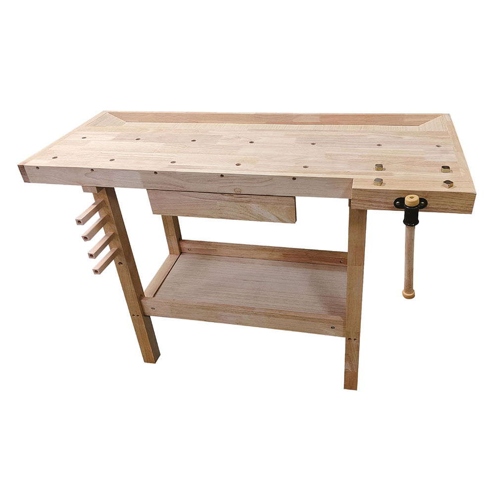banco trabajo madera 126x62x86 cm