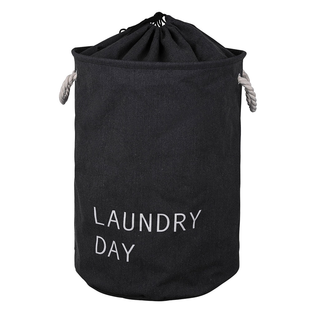 Cesto de Ropa 38x38 Cm Canvas Negro M+Design