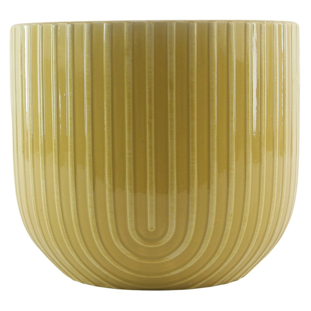 Maceta Arcilla 12x14 Cm Mostaza Agave Outzen