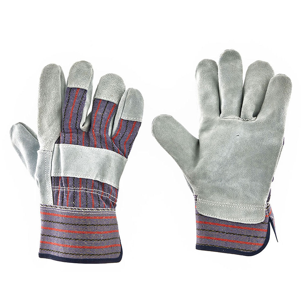 Guantes para Jardín Doméstico Piel de Vacuno y Poliéster 26 Cm Roots