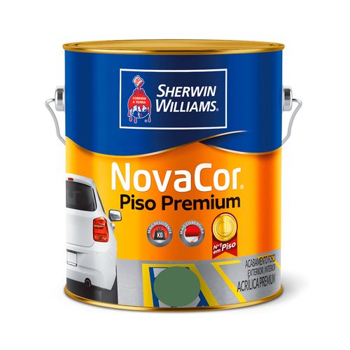 Pintura para Pisos Verde Mate 0.9 Lts Interior/Exterior Novacor Premium Sherwin Williams