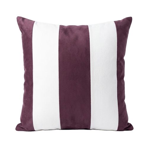 Almohadon 40x40 Cm De Pana Obispo Y Tusor Rayado M+Design