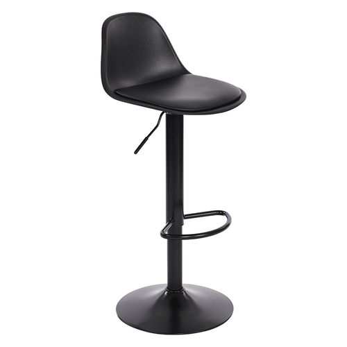 Silla para Bar 39x44x104 Cm Imitación Cuero/Metal Negra Alma M+Design