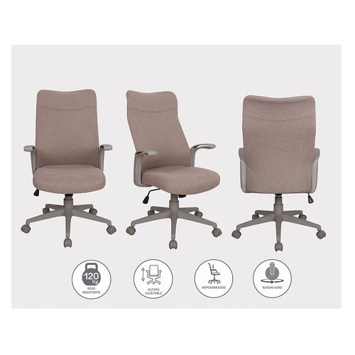 Silla de Escritorio Fabric 103-111x58x66 Cm Beige M+Design