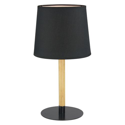 Velador Mesa con Pantalla E27 Negro Seth M+Design
