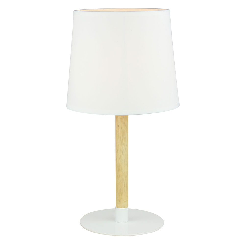 Velador Mesa con Pantalla E27 Blanco Seth M+Design