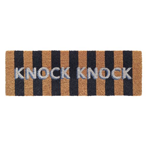 Limpiapiés Fibra de Coco Café/Negro 25X75 Cm Knock Knock M+Design